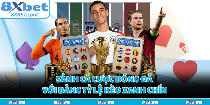 Sảnh cá cược bóng đá với bảng tỷ lệ kèo xanh chín