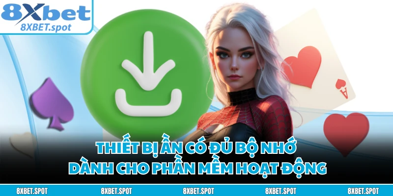 Thiết bị ần có đủ bộ nhớ dành cho phần mềm hoạt động